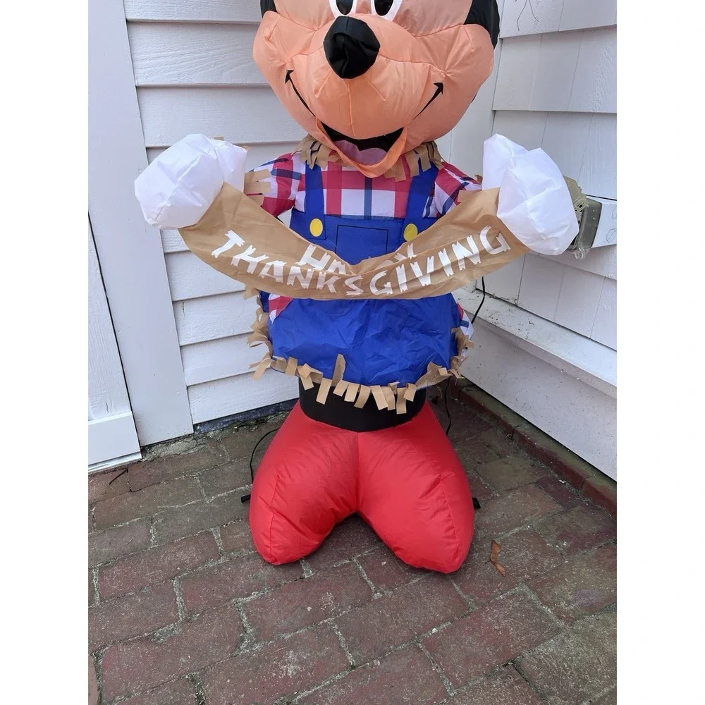 4 FT Thanksgiving Inflatable Minnie Mouse Waterproof 4' Lighted  Blow, Fall Yard
